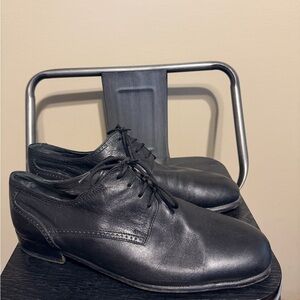 Alfeo Pisani Venezia Black Italian Leather Oxford Dress Shoes 9.5